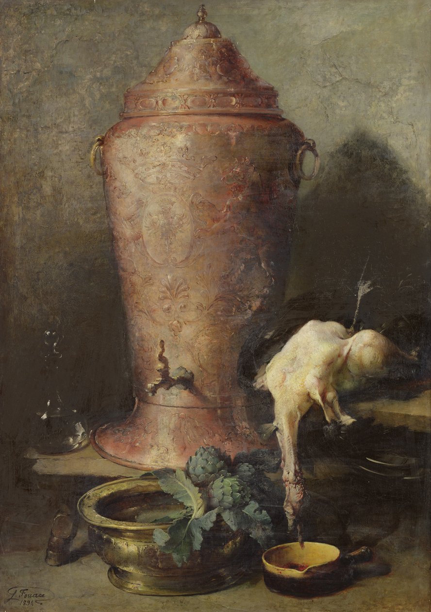 Asetelma suihkulähteellä, 1894 tekijältä Guillaume Romain Fouace