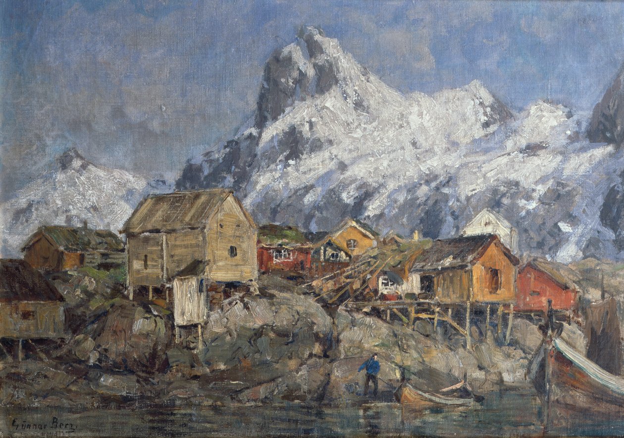 Svolvær (maalaus) tekijältä Gunnar Berg