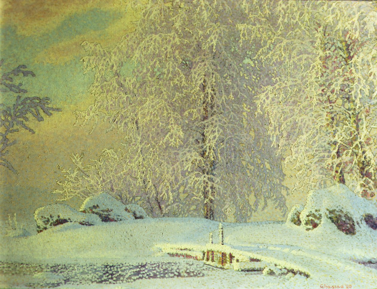 Frost tekijältä Gustaf Edolf Fjaestad