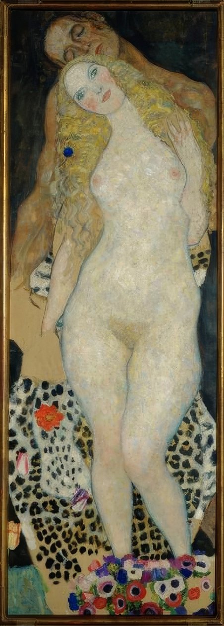 Adam ja Eva tekijältä Gustav Klimt