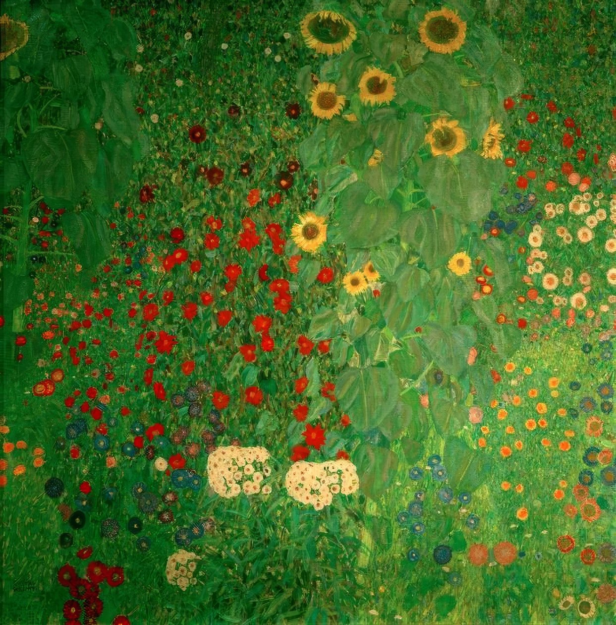 Bauerngarten mit Sonnenblumen tekijältä Gustav Klimt