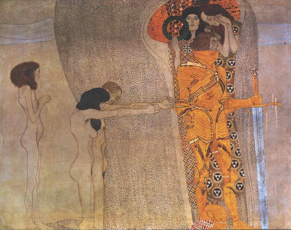 Beethovenfries - Yksityiskohta tekijältä Gustav Klimt
