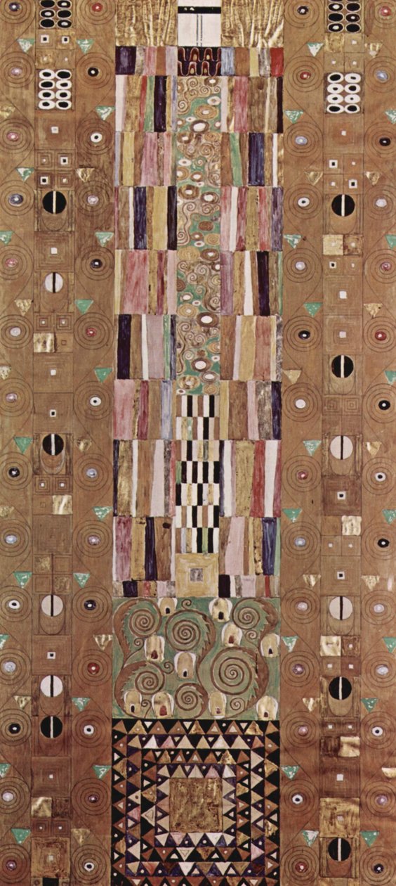 Entwurf für den Wandfries im Palais Stoclet Brüsselissä, Goldener Ritter tekijältä Gustav Klimt