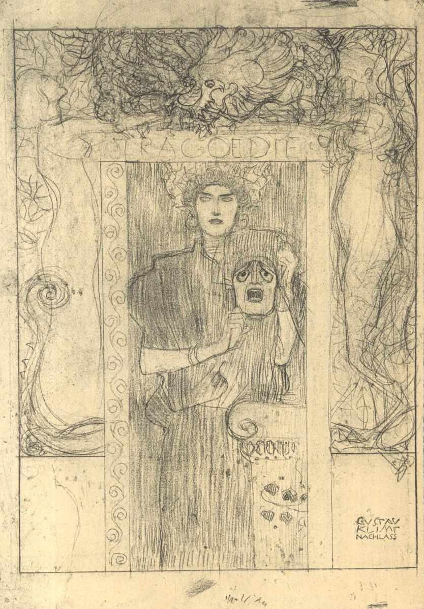 Entwurf zu der Tragödie tekijältä Gustav Klimt