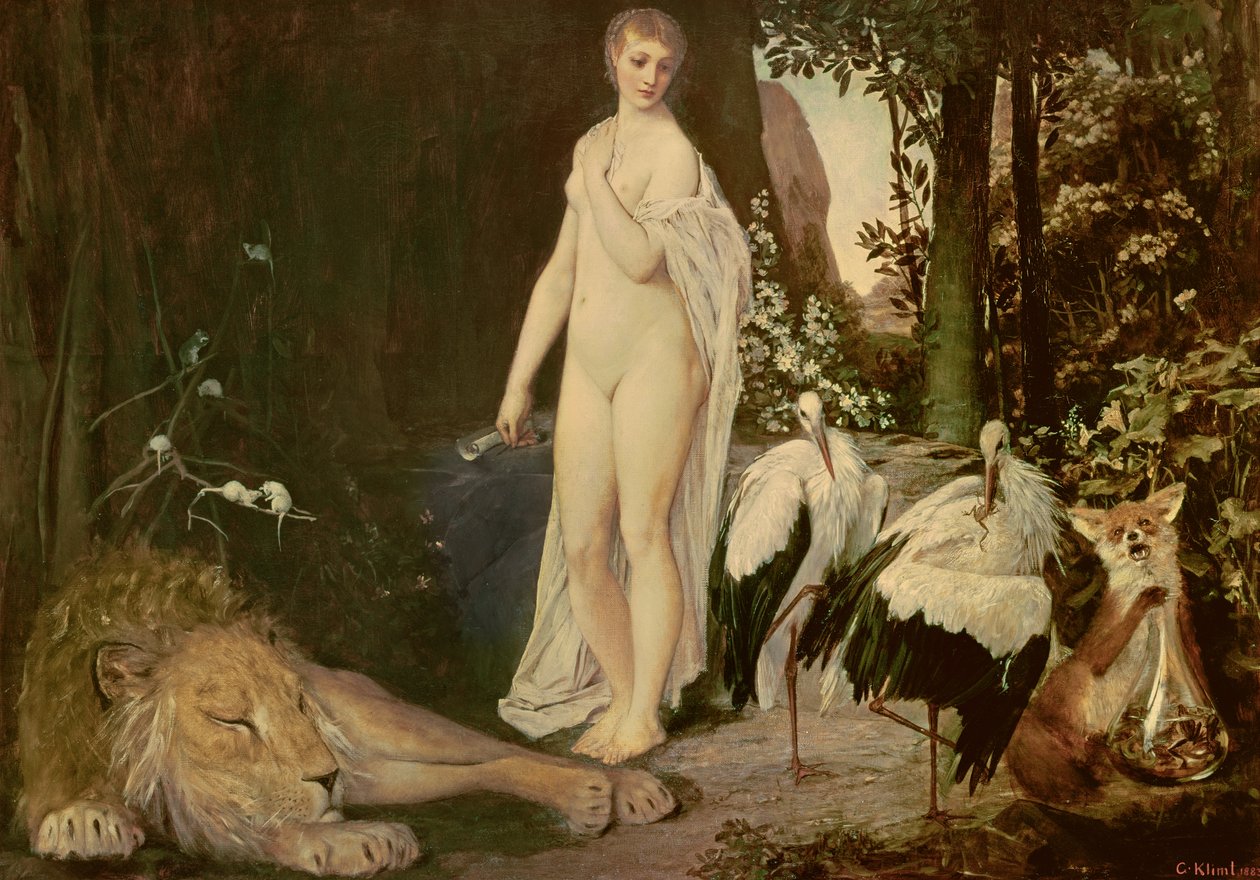 Fable, 1883 tekijältä Gustav Klimt
