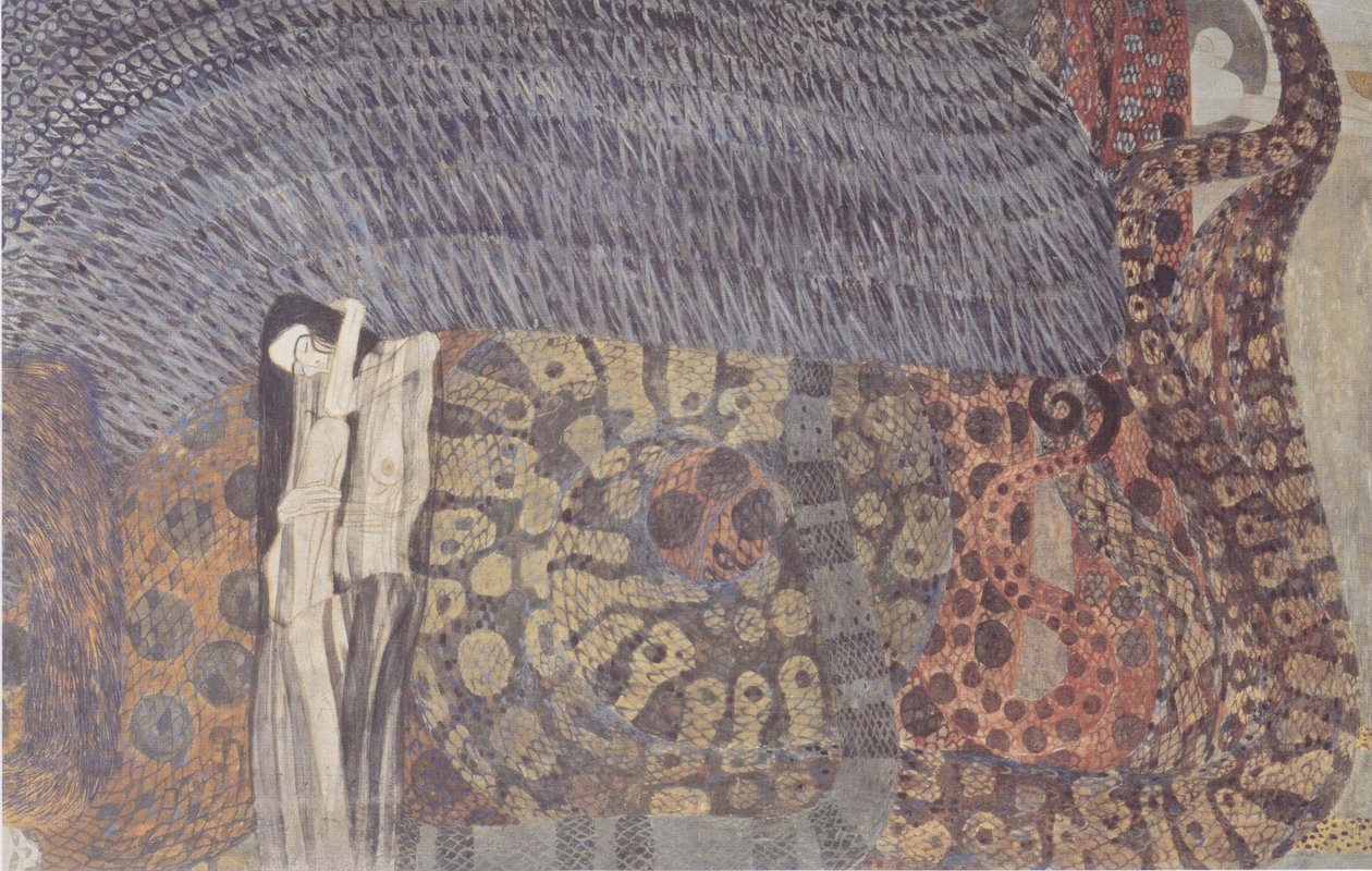 Naurava suru tekijältä Gustav Klimt
