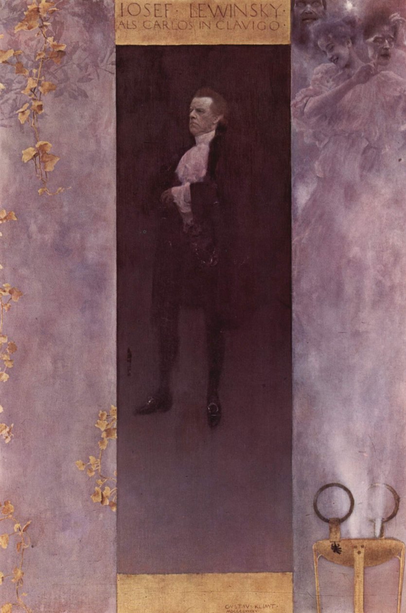 Porträt des Schauspielers Josef Lewinsky ja Carlos tekijältä Gustav Klimt