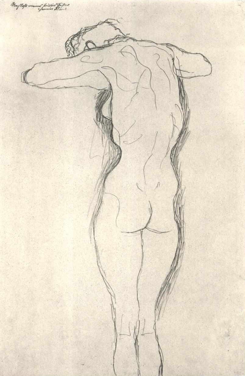 Rückenakt tekijältä Gustav Klimt