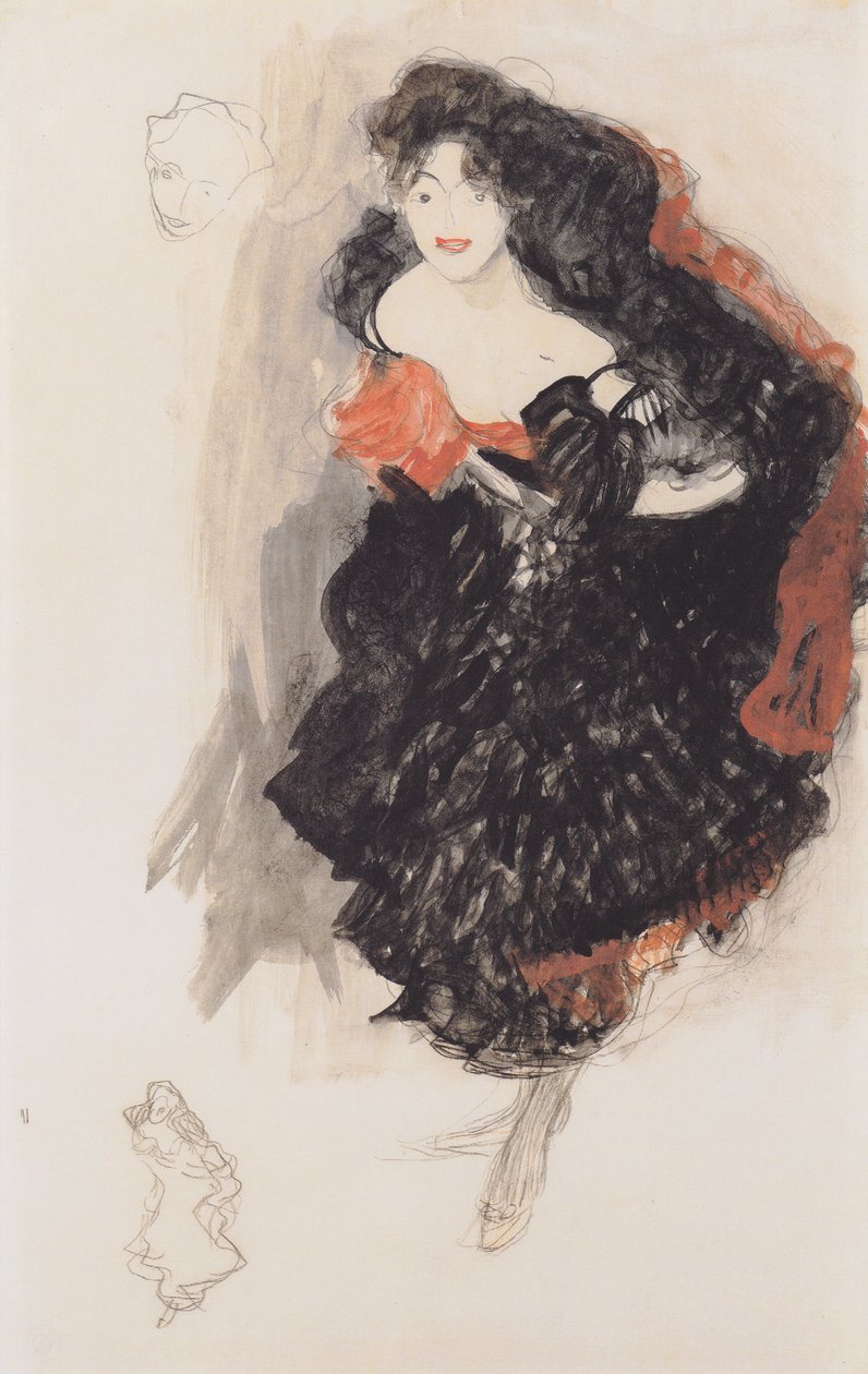 Studie zum Gemälde Judith II tekijältä Gustav Klimt