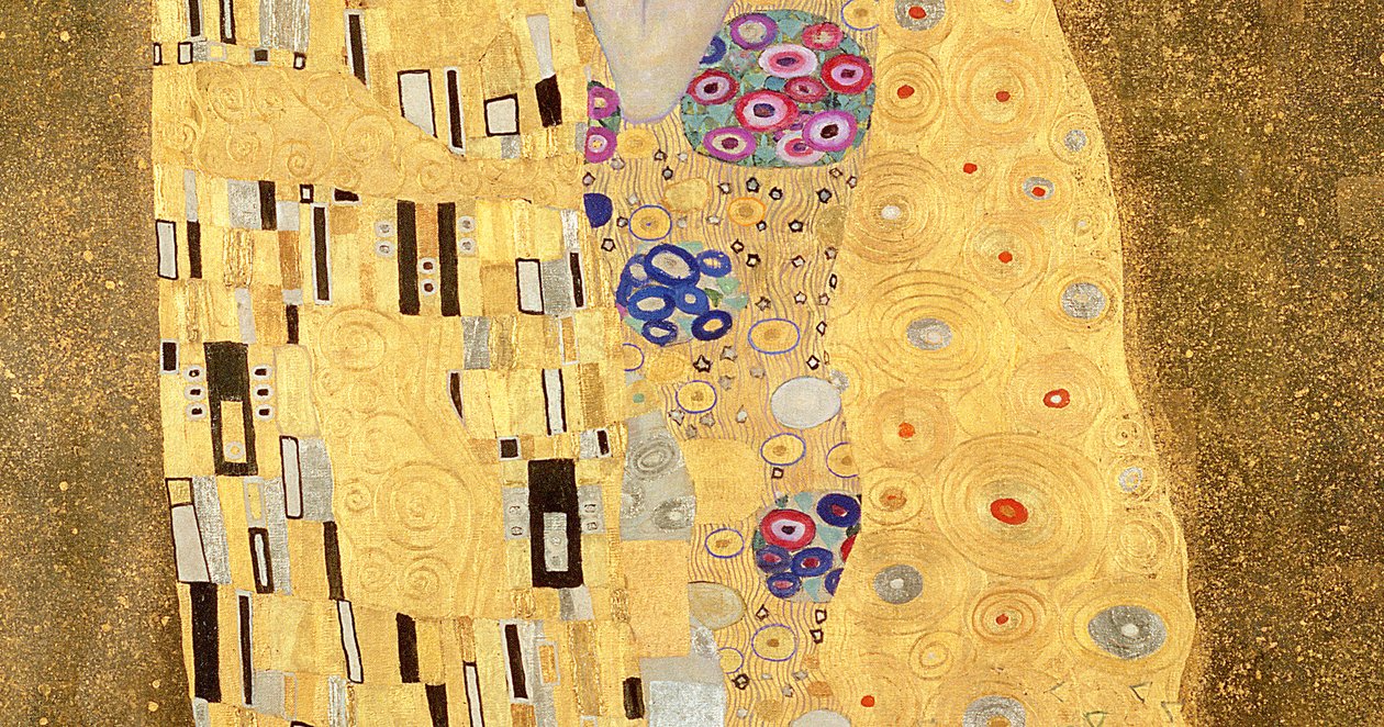 The Kiss, 1907-08 öljy kankaalle yksityiskohta 601 tekijältä Gustav Klimt