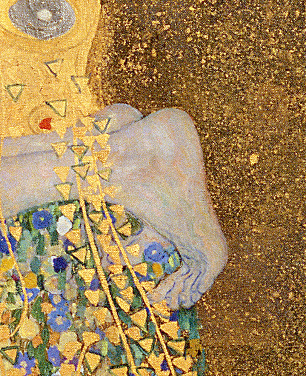 The Kiss, 1907-08 öljy kankaalle yksityiskohta 601 tekijältä Gustav Klimt