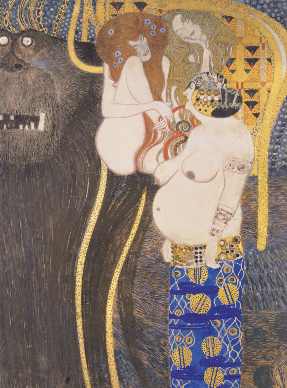 Typhoeus ja himo, siveettömyys, hillittömyys tekijältä Gustav Klimt
