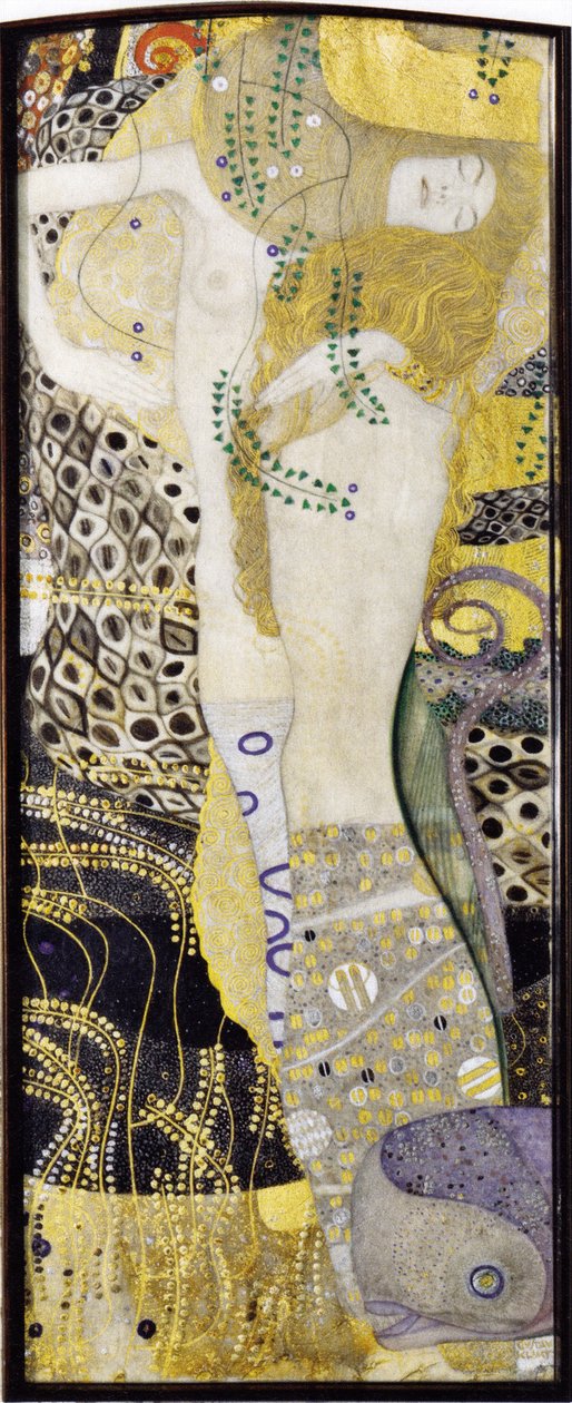 Vesikäärmeet I (tyttöystävät) tekijältä Gustav Klimt