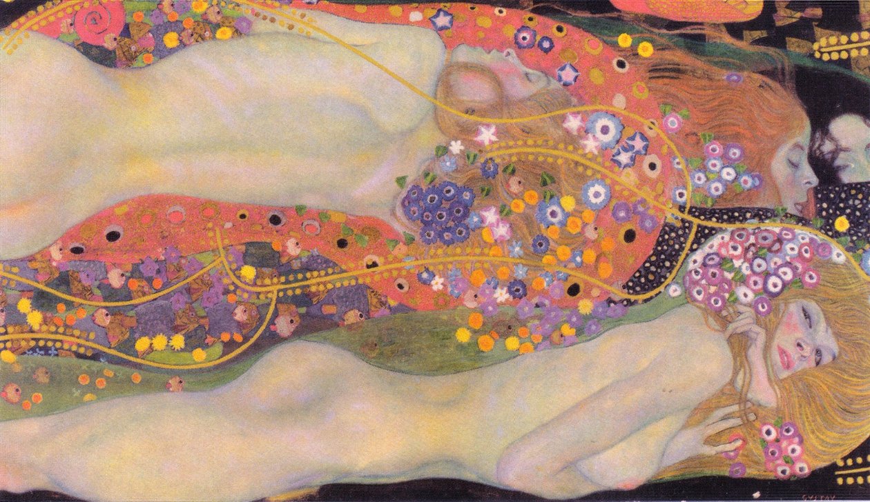 Vesikäärmeet II (tyttöystävät) tekijältä Gustav Klimt