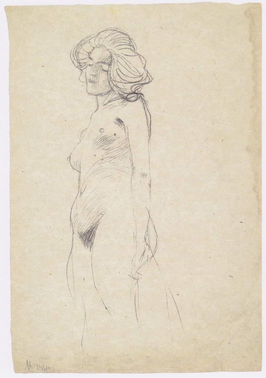 Nainen alaston vasemmalla tekijältä Gustav Klimt