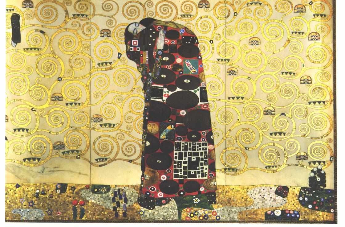 Werkvorlage zum Stocletfries - Umarmung tekijältä Gustav Klimt