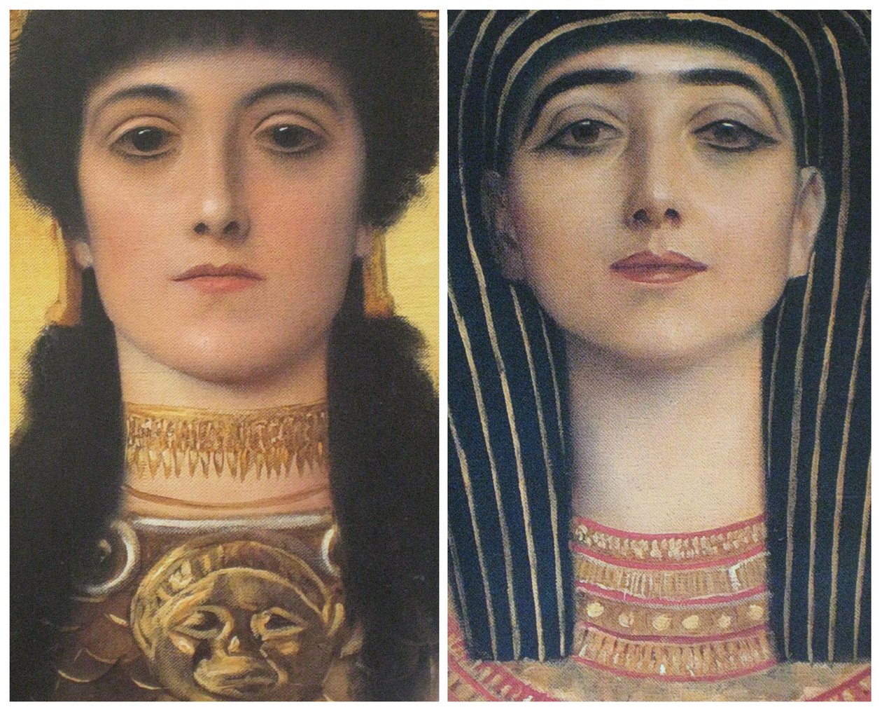 Muinainen Kreikka ja Muinainen Egypti, Ateenan ja Isiksen yksityiskohdat tekijältä Gustav Klimt