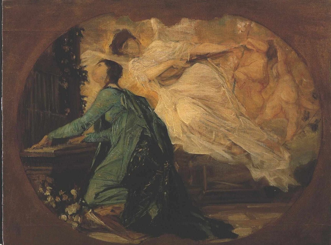 Orgelspielerin tekijältä Gustav Klimt