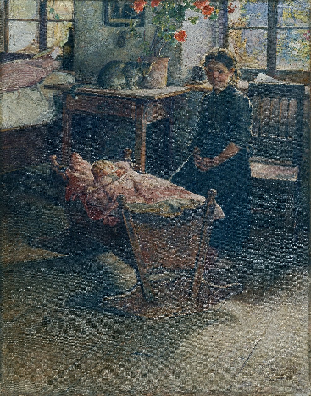 kehdossa tekijältä Gustav Adolf Hessl