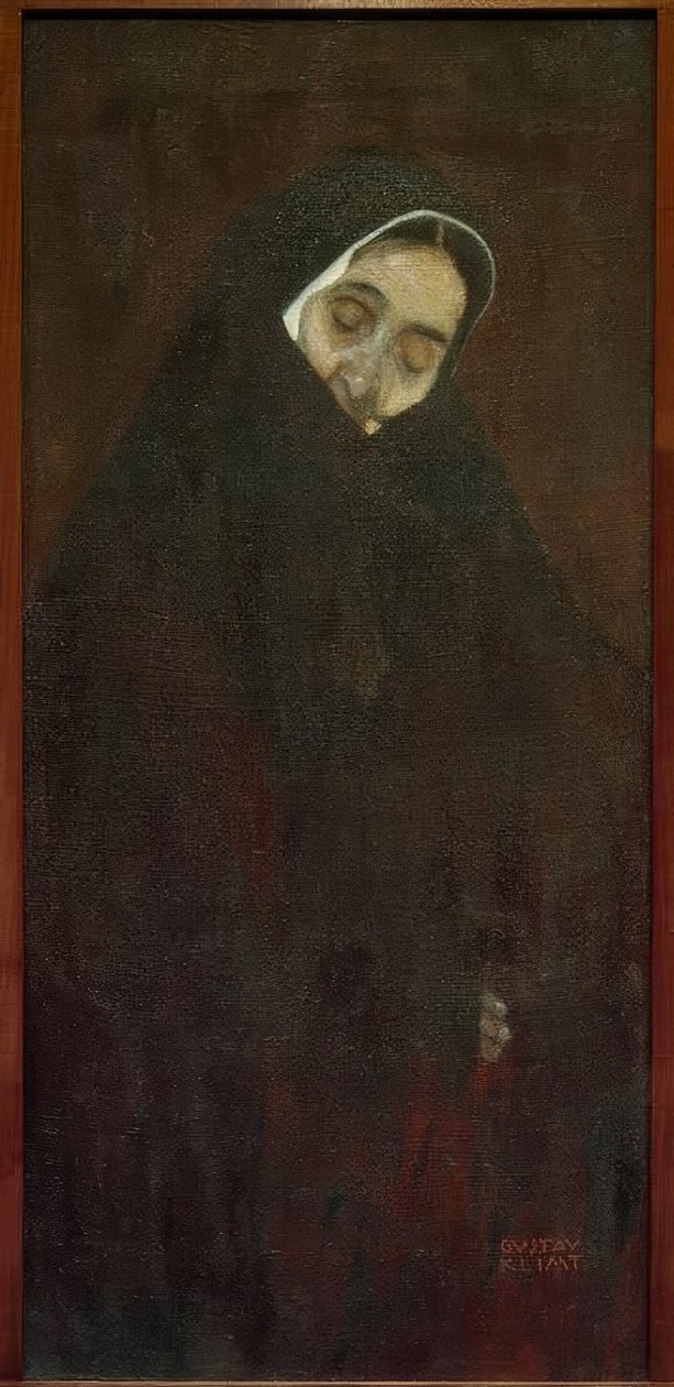 Vanha nainen tekijältä Gustav Klimt