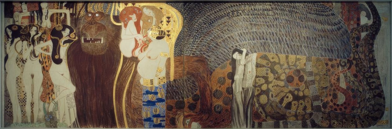 Beethoven Frieze - Vihamieliset voimat tekijältä Gustav Klimt