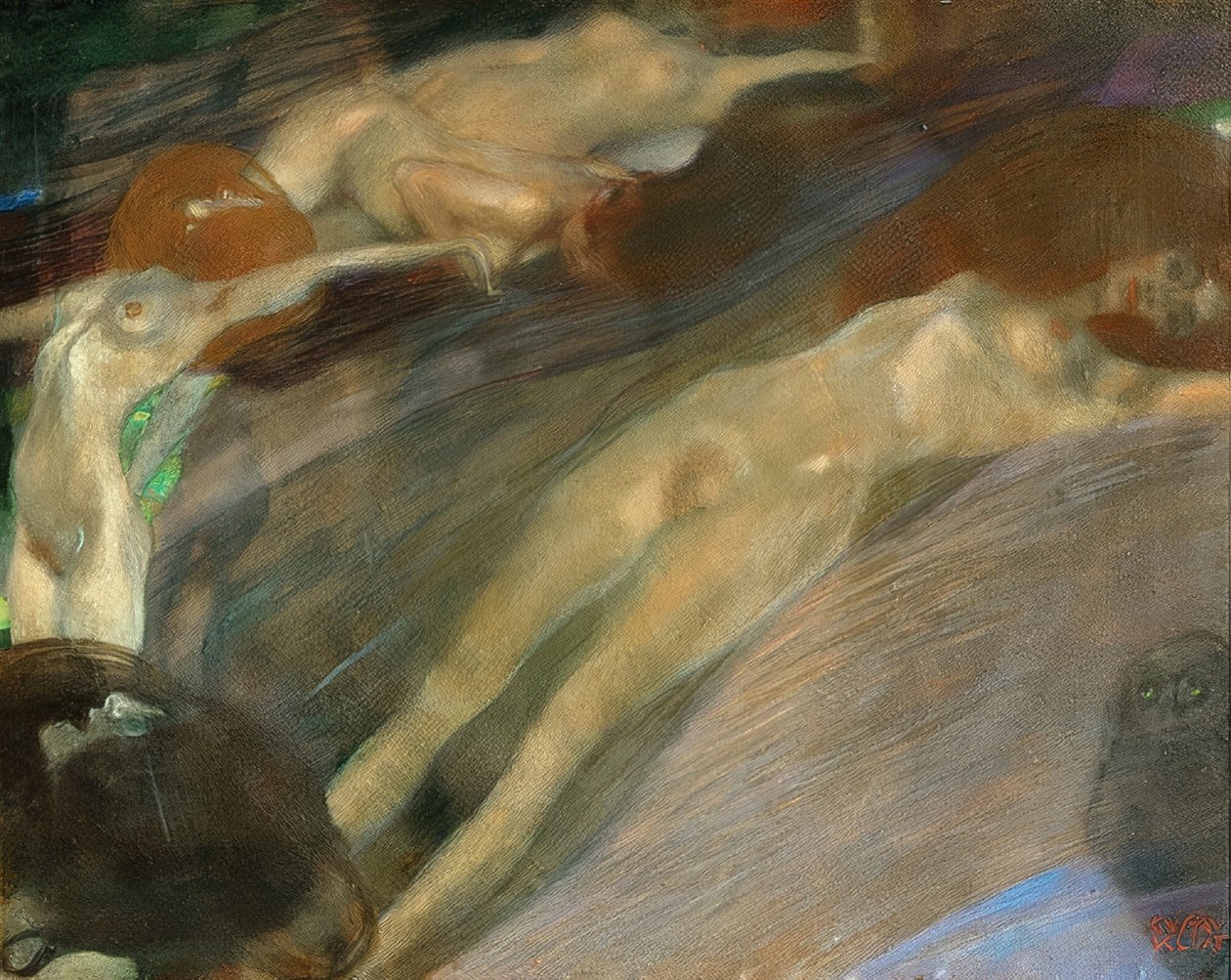 Liikkuva vesi. 1898 tekijältä Gustav Klimt