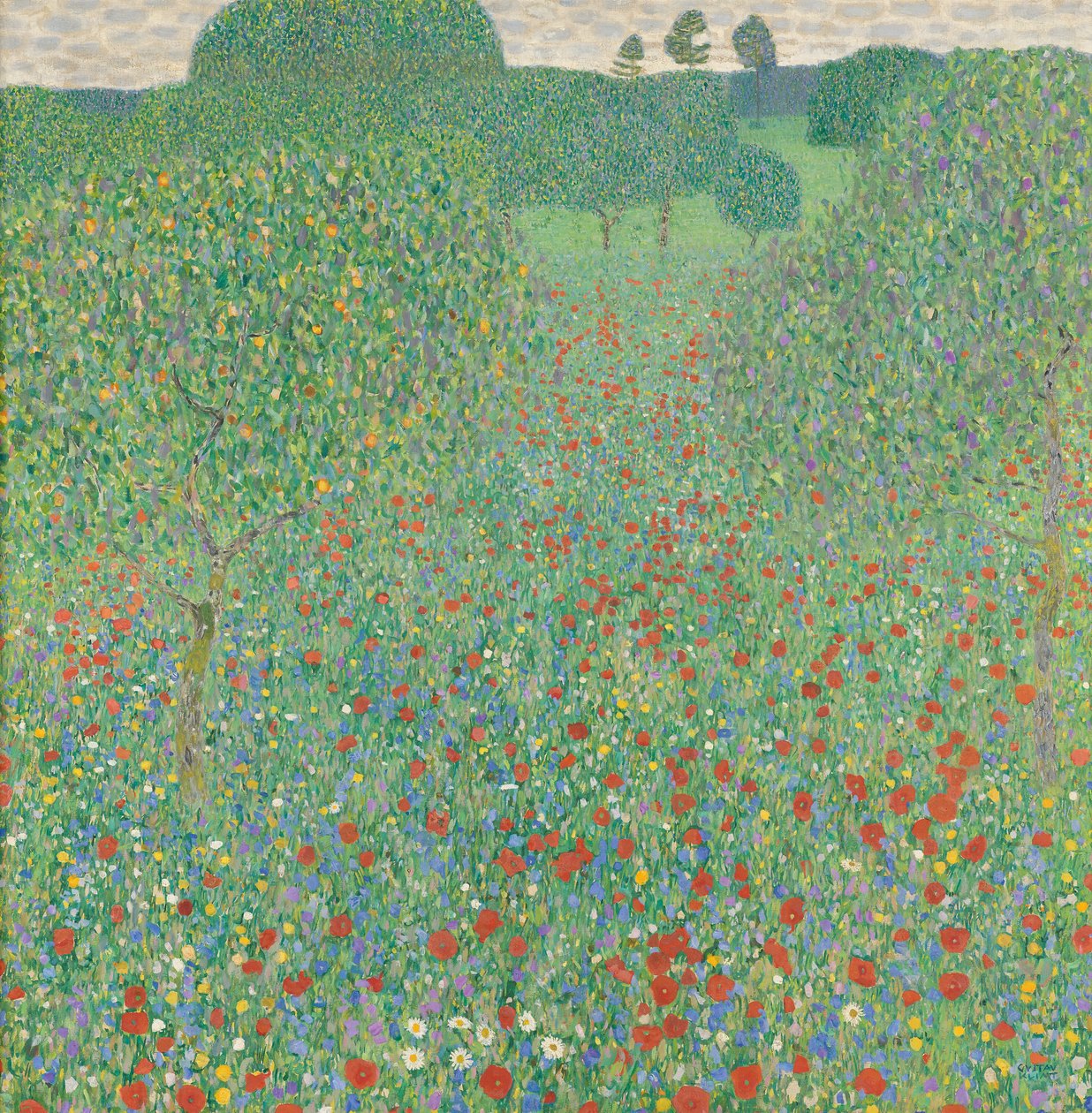 Kukkiva unikko tekijältä Gustav Klimt