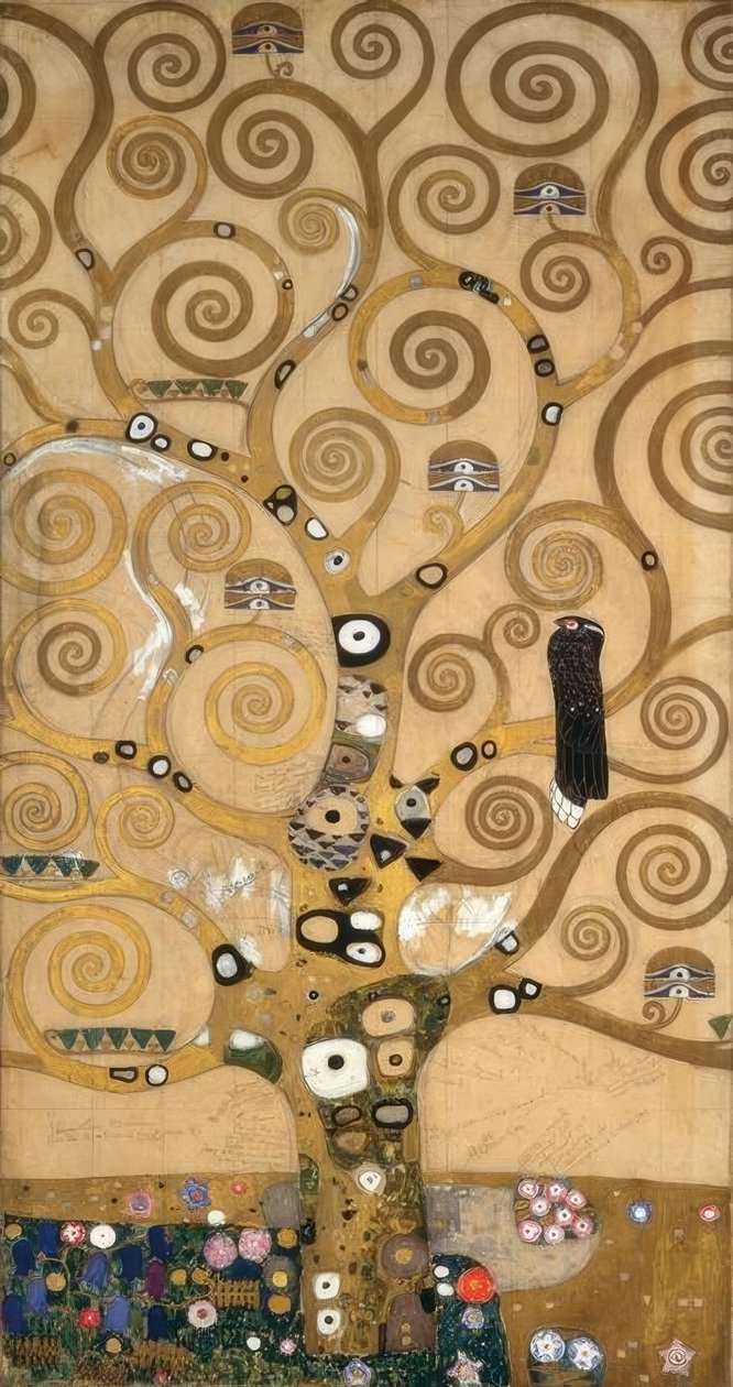 Elämän puu (keskiosa) tekijältä Gustav Klimt