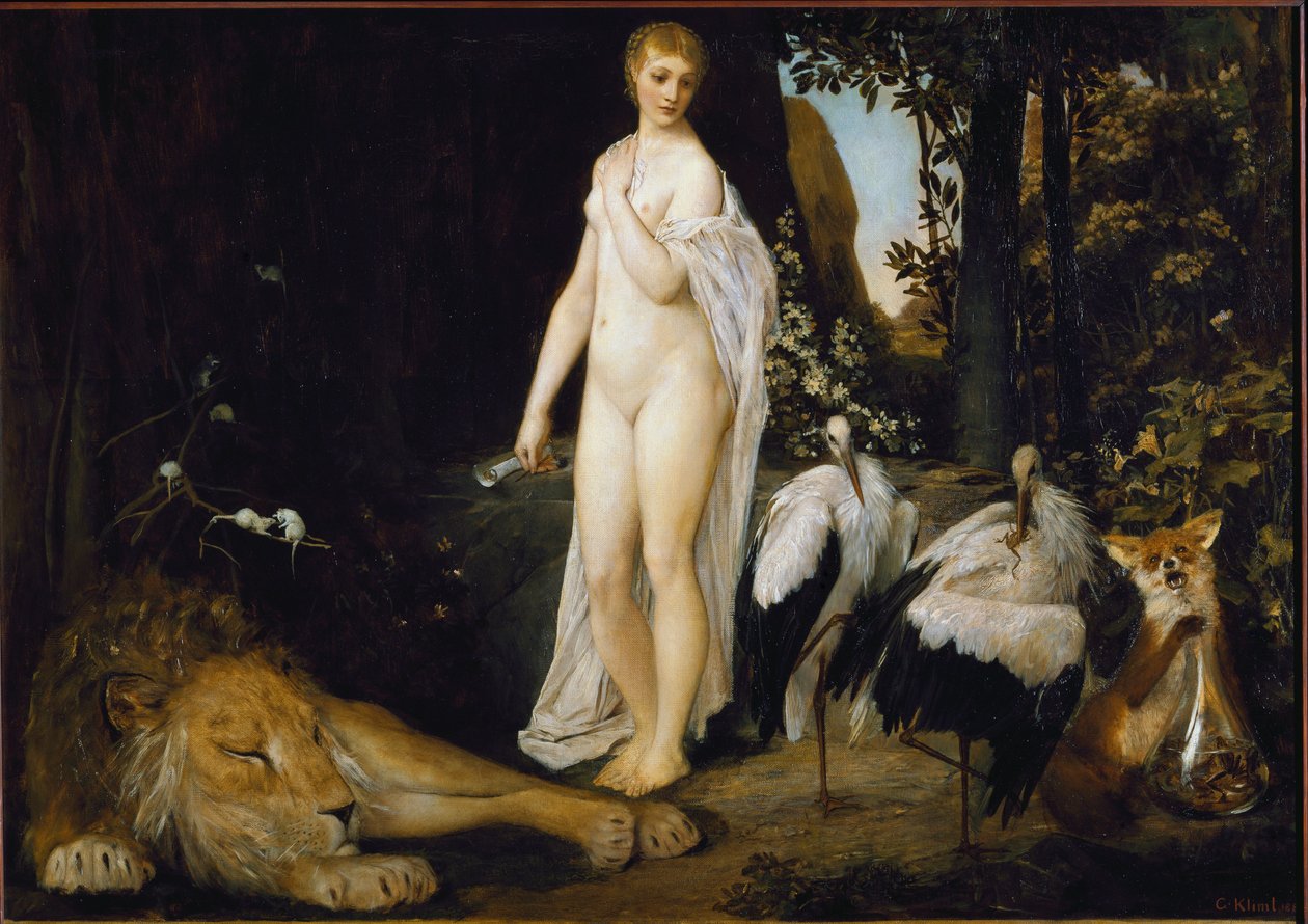 Fable (öljy kankaalle tekijältä Gustav Klimt