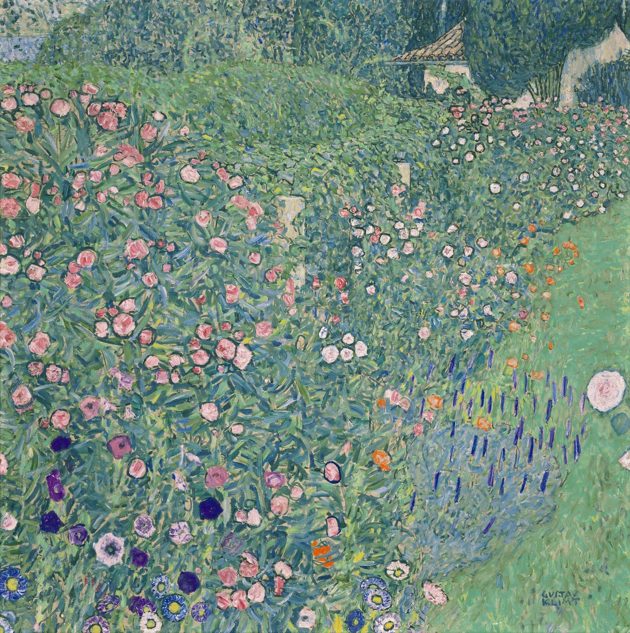 Italian puutarhamaisema, 1913. tekijältä Gustav Klimt