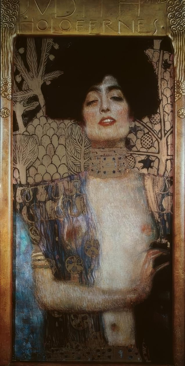 Judith mukana Haupt des Holofernes tekijältä Gustav Klimt