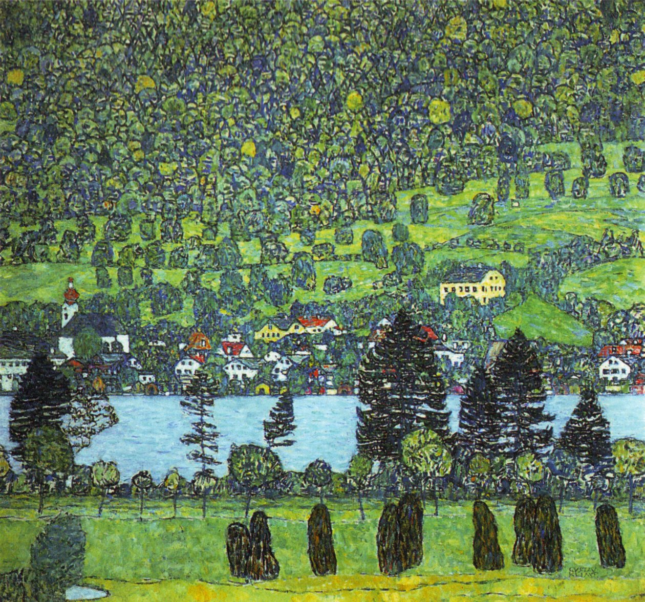 Klimt - Unterach Alterseen rannalla, 1916 tekijältä Gustav Klimt