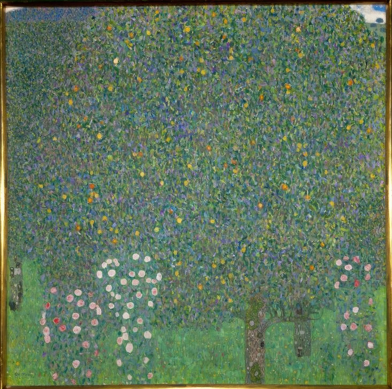 Rosensträuche unter Bäumen tekijältä Gustav Klimt