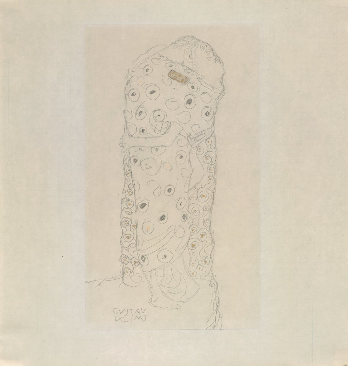 Pysyvä rakastajapari, 1907-1908. tekijältä Gustav Klimt