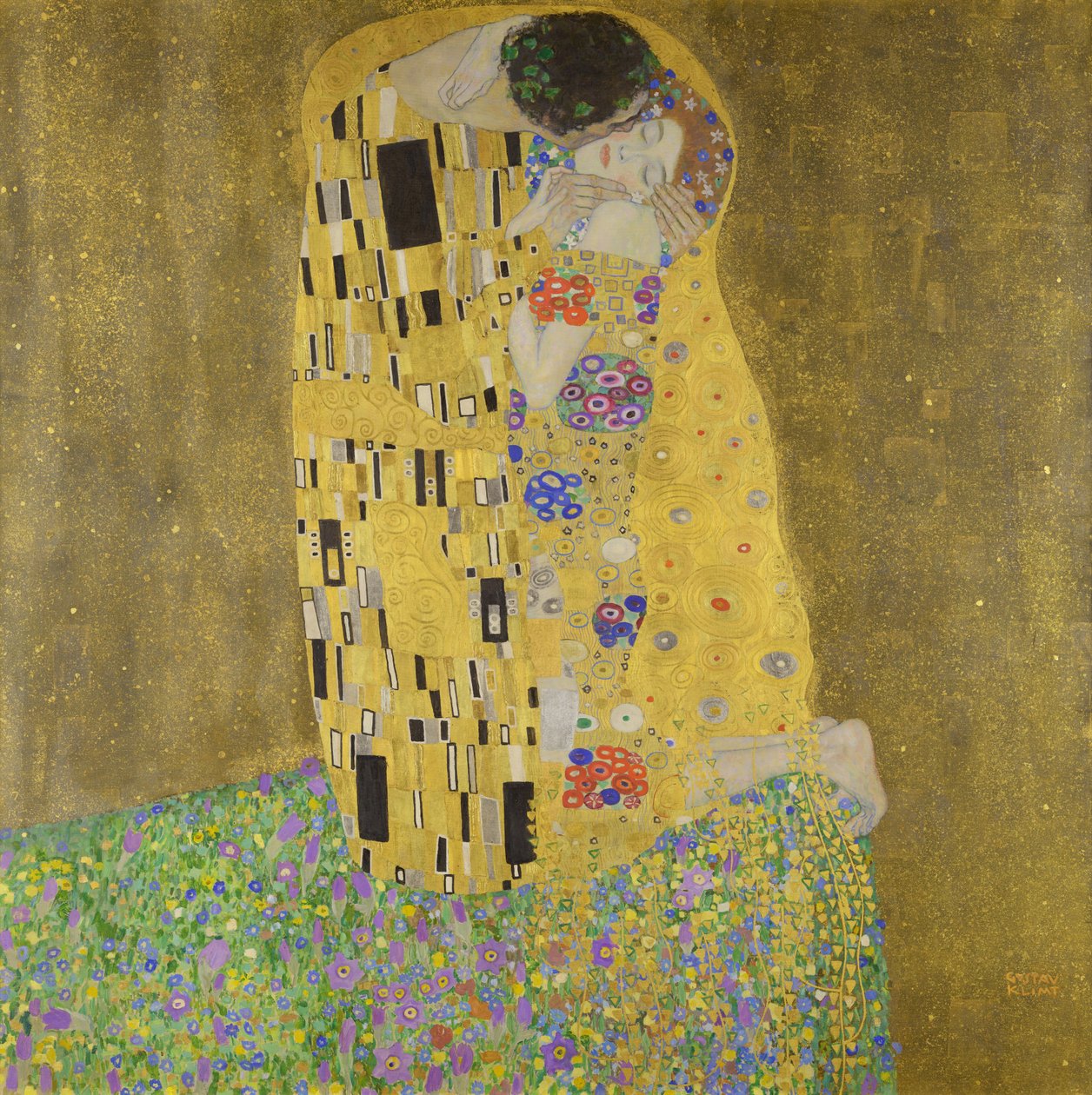 The Kiss, 1907-08 tekijältä Gustav Klimt
