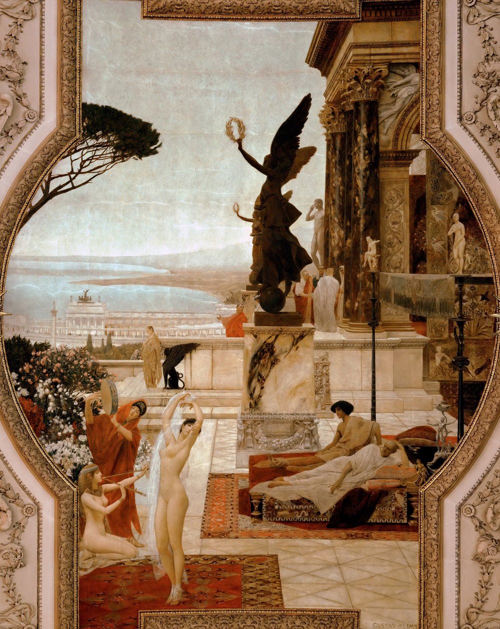 Taorminan teatteri, 1884-1888 tekijältä Gustav Klimt