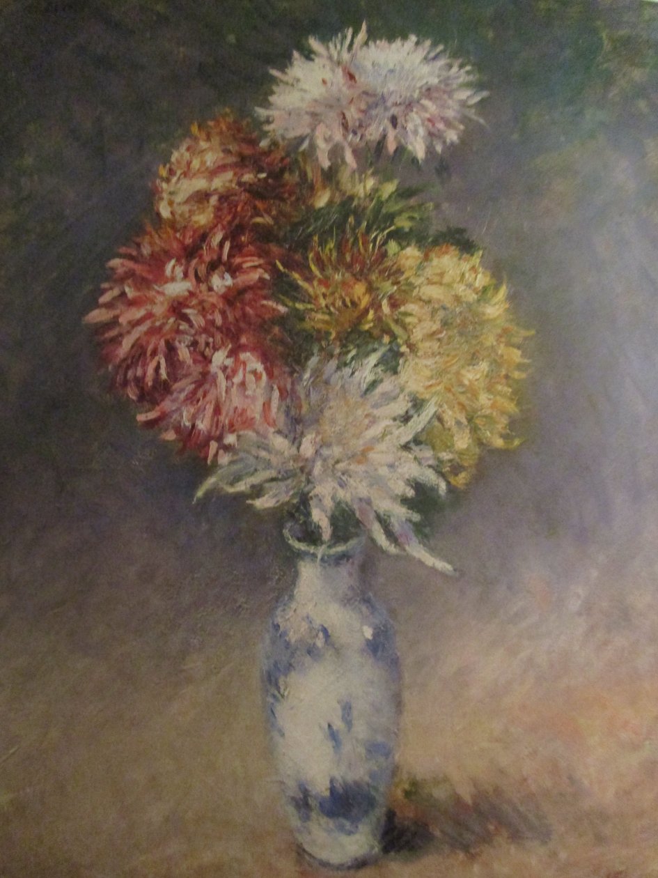 Chrysanthèmes dans un maljakko (1893) tekijältä Gustave Caillebotte