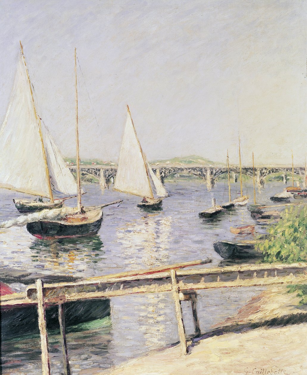 Purjeveneet Argenteuilissa, n. 1888 tekijältä Gustave Caillebotte