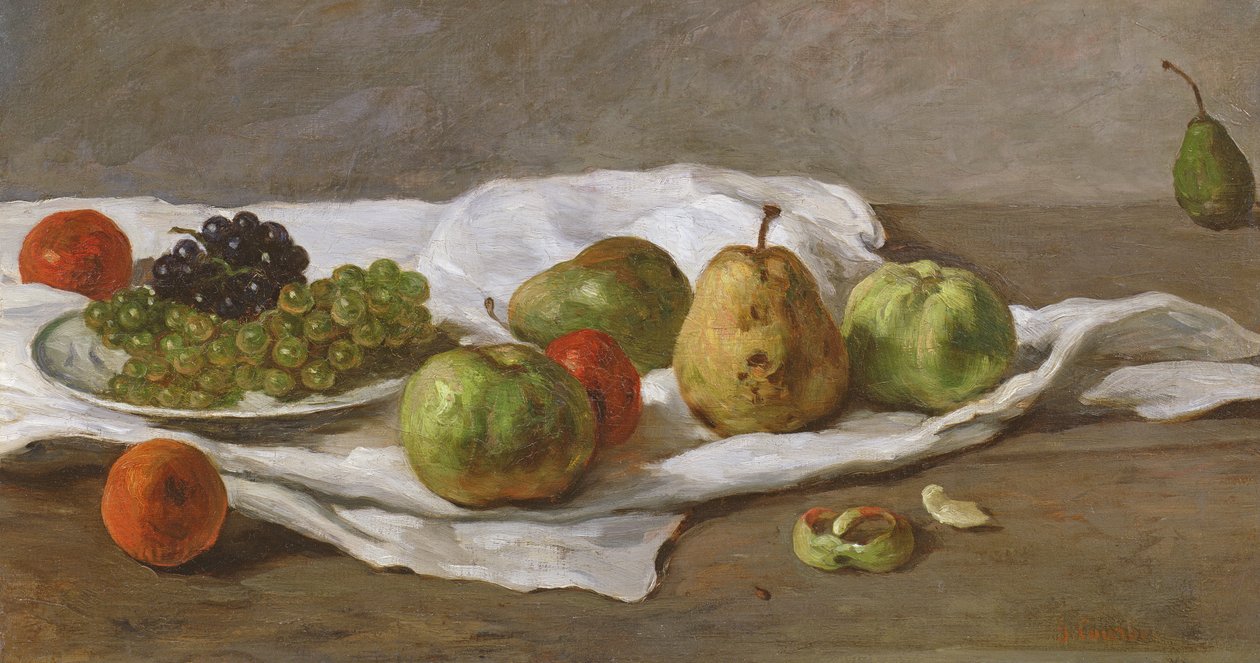 Omenat, päärynät ja viinirypäleet tekijältä Gustave Courbet