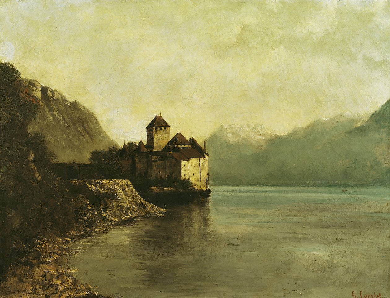 Chateau de Chillon, 1874 tekijältä Gustave Courbet