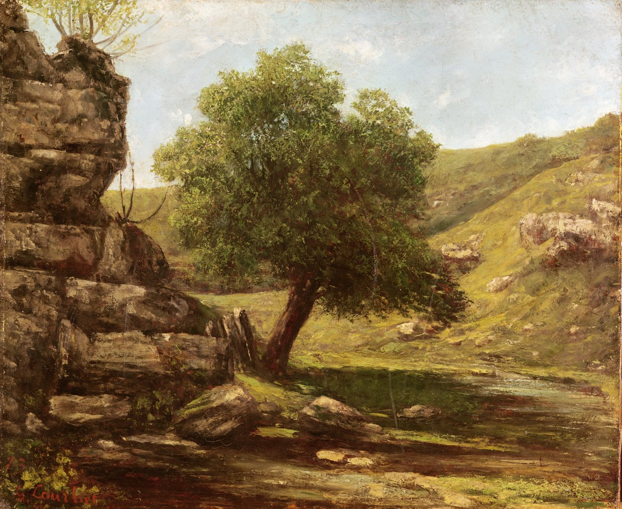 Maisema, 1873 tekijältä Gustave Courbet