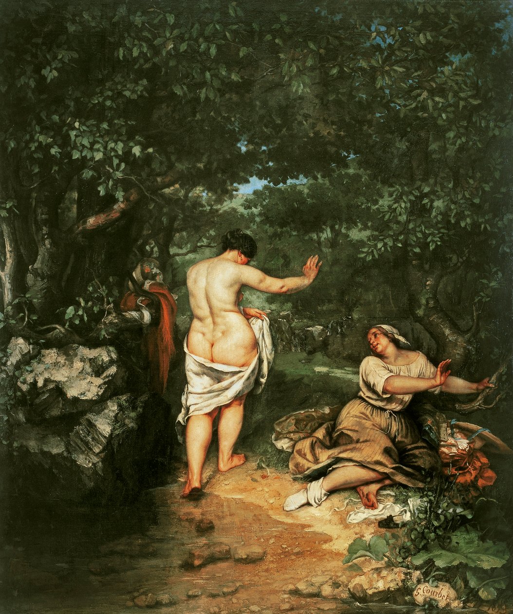 Les Baigneuses, 1853 tekijältä Gustave Courbet