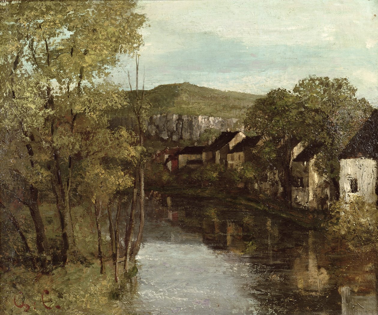 Ornansin heijastus, n. 1872 tekijältä Gustave Courbet