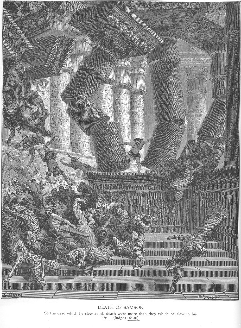 Гюстав Доре. Смерть Самсона tekijältä Gustave Dore