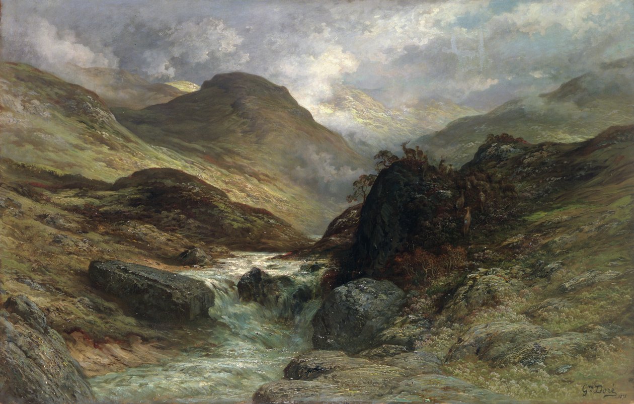 Gorge in the Mountains, 1878 tekijältä Gustave Dore