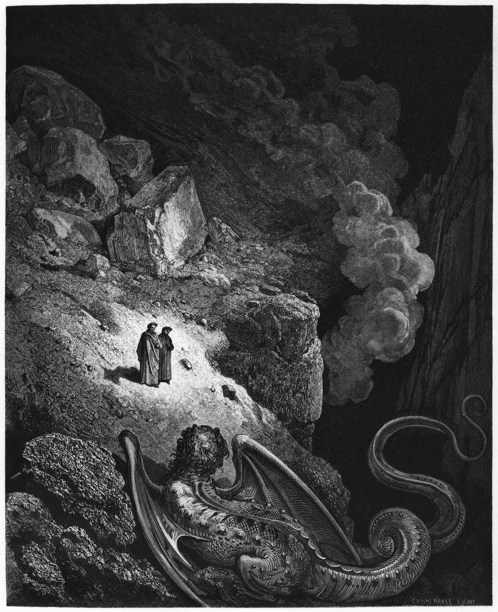 Kuvitus Dante Alighierin (1265-1321) teoksesta 