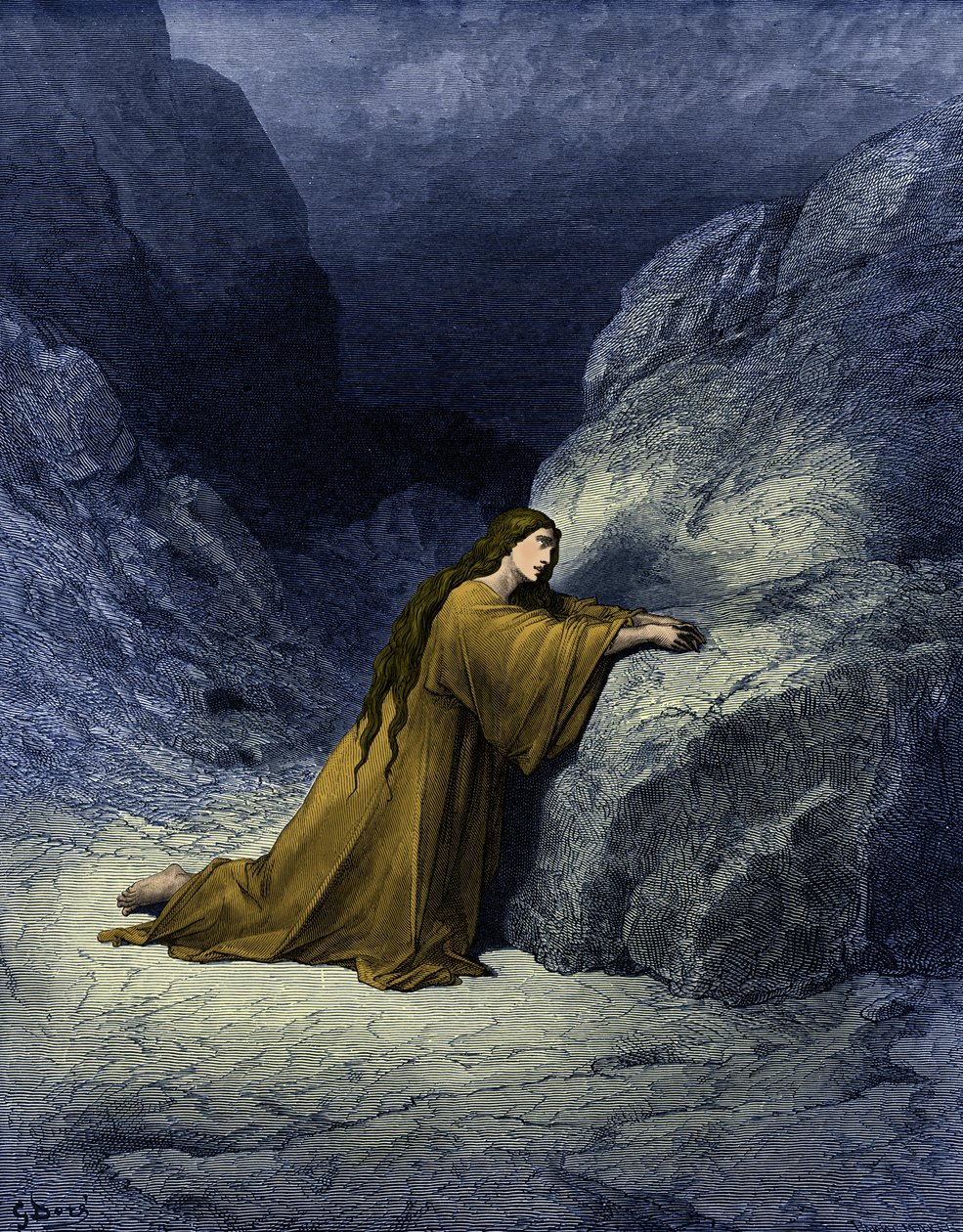Maria Magdaleena, katuva syntinen - Raamattu tekijältä Gustave Dore