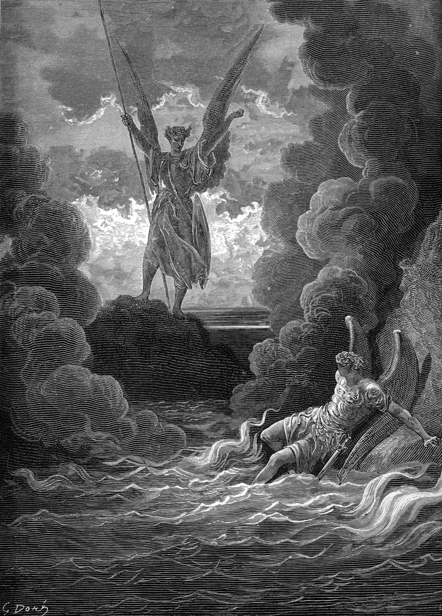 Kadonnut paratiisi: Saatana ja Beelzebub. tekijältä Gustave Dore