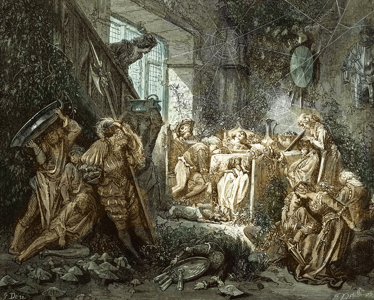 Prinsessa Prinssi juhlasalissa. tekijältä Gustave Dore