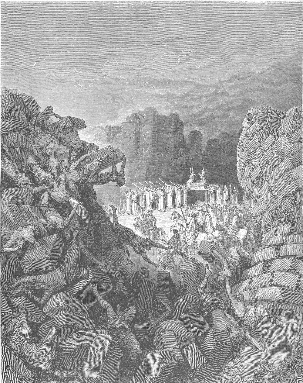 Jerikon seinät putoavat tekijältä Gustave Dore